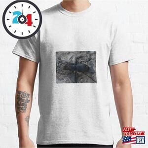 Black Large Insect In Nature Classic T-Shirt Unisex